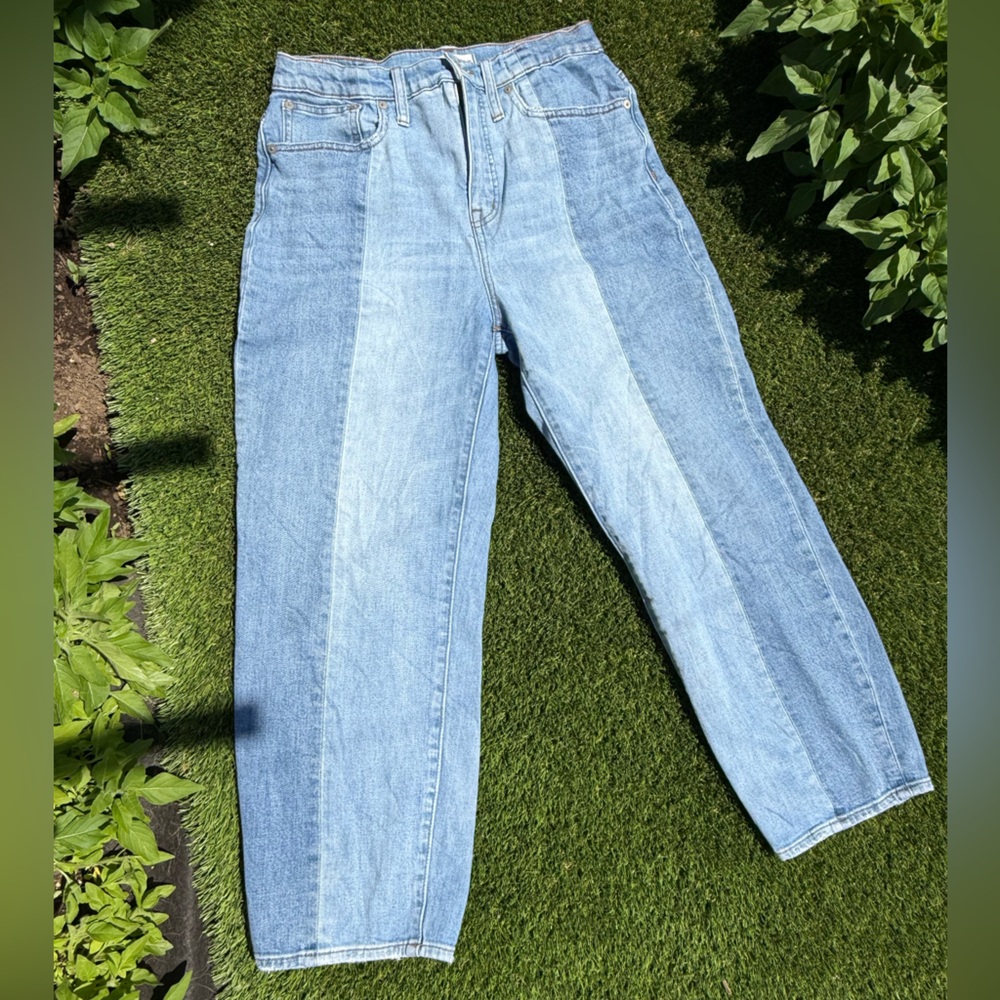 Madewell Pieced Two Tone Classic Straight Jeans -SZ 29